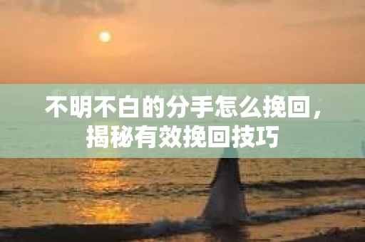 不明不白的分手怎么挽回，揭秘有效挽回技巧
