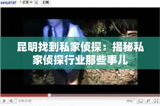 昆明找到私家侦探：揭秘私家侦探行业那些事儿
