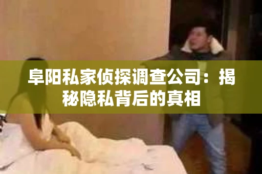 阜阳私家侦探调查公司：揭秘隐私背后的真相