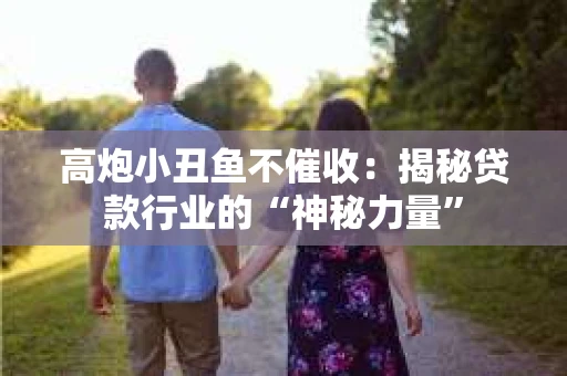 高炮小丑鱼不催收：揭秘贷款行业的“神秘力量”