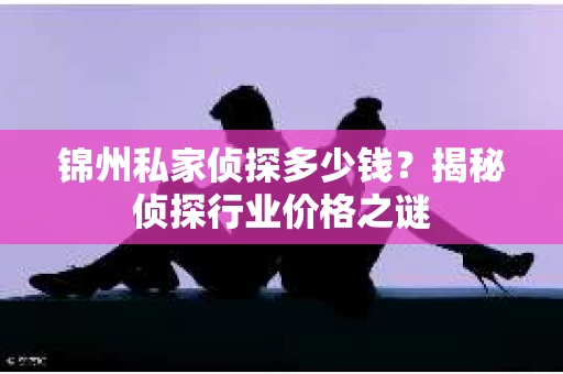 锦州私家侦探多少钱？揭秘侦探行业价格之谜