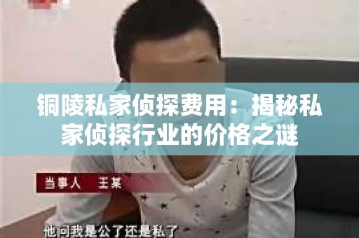 铜陵私家侦探费用：揭秘私家侦探行业的价格之谜