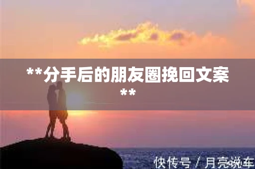 **分手后的朋友圈挽回文案**